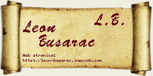 Leon Busarac vizit kartica